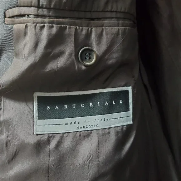 Sartoriale Marzotto Blazer Sport Coat Jacket Men Italy 44L Dark Gray wool - Picture 5 of 12